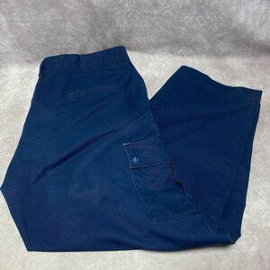 Aramark Mens Blue Cargo Pants Tag size 38x30 (36x28.5)